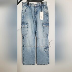 Zara cargo denim jeans  (NWT)